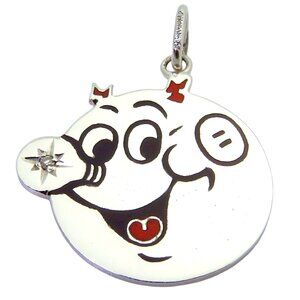 Vintage Sterling Silver Reddy Kilowatt Enamel Character Mascot Electric Co. Char